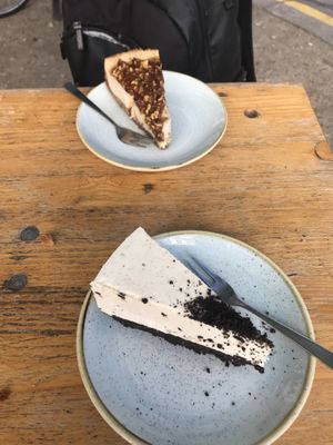 oreo and pecan cheezecakes at Kaf in Copenhagen