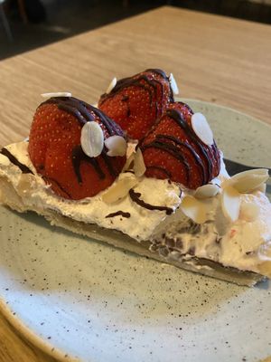 Strawberry cake at Kaf in Copenhagen