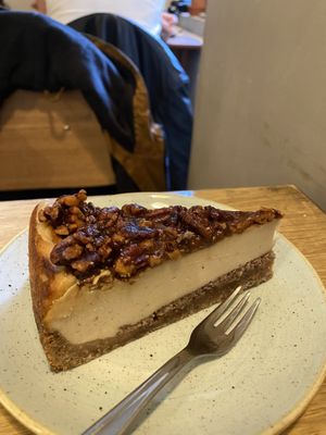 Pecan cheesecake  at Kaf in Copenhagen
