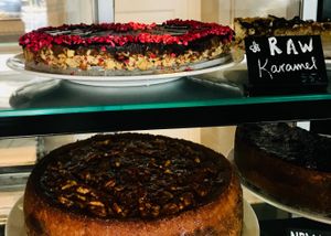 Raw cake at Kaf in Copenhagen