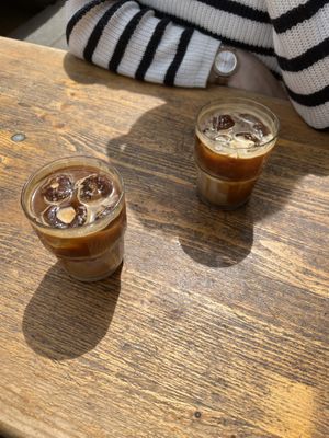 Iced lattes  at Kaf in Copenhagen