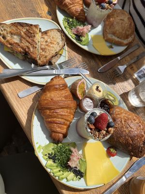 The deluxe brunch and the toastie  at Kaf in Copenhagen