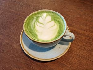 Matcha latte at Kaf in Copenhagen