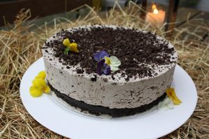 The vegan oreo cheese cake  at Kaf in Copenhagen