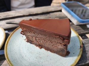 Triple chocolate cheesecake at Kaf in Copenhagen