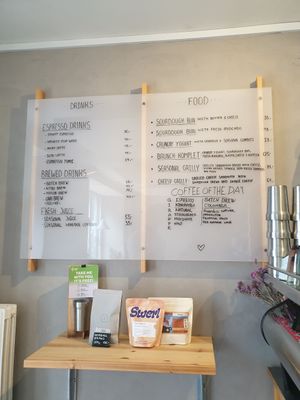 Menue at Kaf in Copenhagen