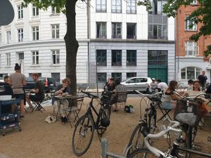 Outside at Kaf in Copenhagen