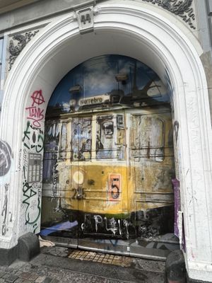 Nearby street art  at Kaf in Copenhagen