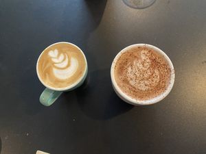 A coffee and the “milky chocolate”!  at Kaf in Copenhagen