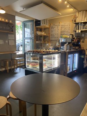 A little picture from inside the café — unfortunately, I do not have a picture of it from the outside :’)  at Kaf in Copenhagen