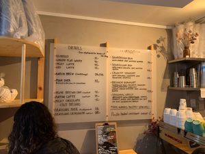 Menu w/ Prices at Kaf in Copenhagen