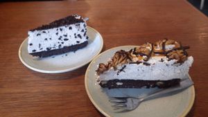 Oreo and salted caramel cheesecake at Kaf in Copenhagen