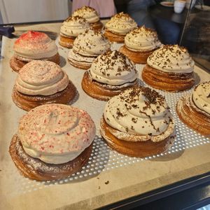 Blackcurrant fastelavnsbolle. at Kaf in Copenhagen