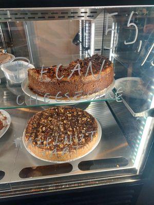 Pecan cheesecake and hazelnut tart at Kaf in Copenhagen