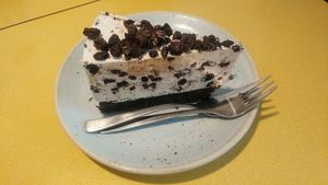 magnificent oreo cheesecake at Kaf in Copenhagen