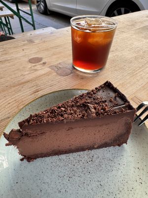 triple cheesecake   at Kaf in Copenhagen