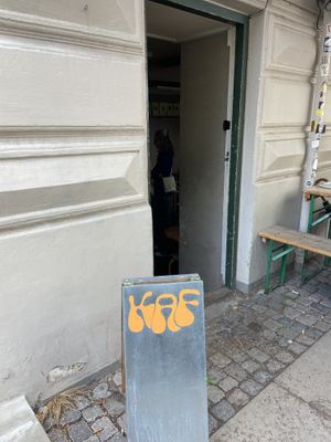 What the doorway looks like.  at Kaf in Copenhagen