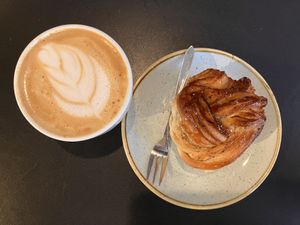 Cardamom cruffin  at Kaf in Copenhagen