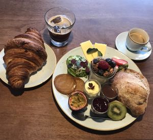 Breakfast of champions!!  at Kaf in Copenhagen