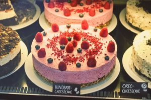 Raspberry Cheesecake. at Kaf in Copenhagen