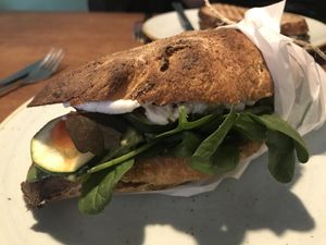 Sourdoughs with tzatziki, avocado and veggies at Kaf in Copenhagen
