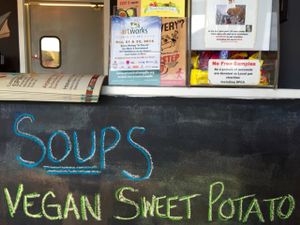 vegan soup! at The Nomad Cafe in Melbourne