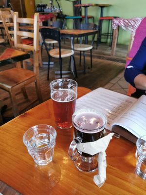 Drinks at Le Baril Roulant in Val-david