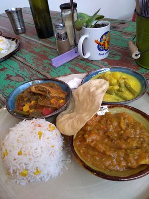 Three curries at Lentil As Anything - Thornbury in Thornbury