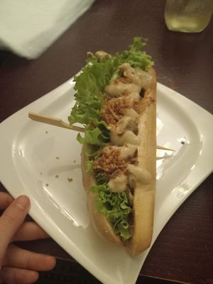 Hot dog at Blatouch in Prague