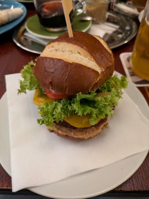 Burger (Beyond Meat) - 4.5/5. Great sauce.  at Blatouch in Prague