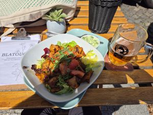 Gyros with homemade tzatziki at Blatouch in Prague