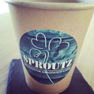 Great organic coffee at Sproutz in Koge