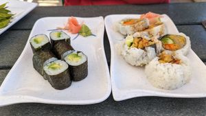Avocado and tempura roll at Xin Bowl in Ridgecrest