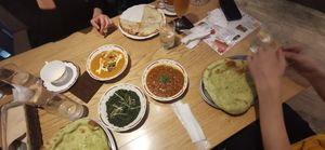 Curries and nans at Milan Nataraj in Tokyo