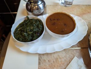 Today's bean and spinach and mushroom at Milan Nataraj in Tokyo