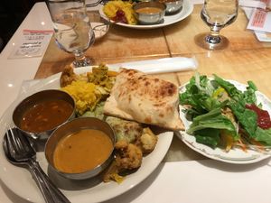 They have vegan naan, green colour which is nicer than the normal one. at Milan Nataraj in Tokyo