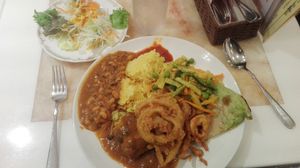 From the all you can eat lunch buffet (all vegan) at Milan Nataraj in Tokyo