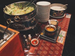 Salad bar at Milan Nataraj in Tokyo