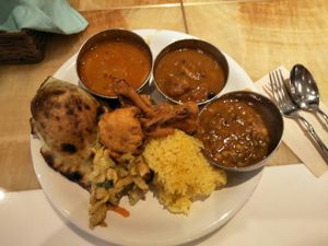 Vegan buffet selection. at Milan Nataraj in Tokyo