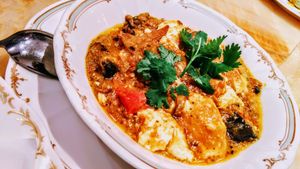 Tofu based curry-ish dish at Milan Nataraj in Tokyo