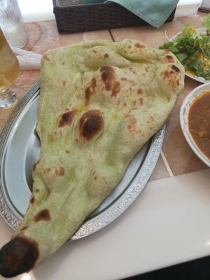 Vegan nan bread at Milan Nataraj in Tokyo