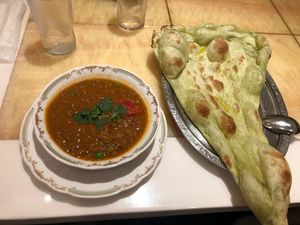 With soy meat at Milan Nataraj in Tokyo