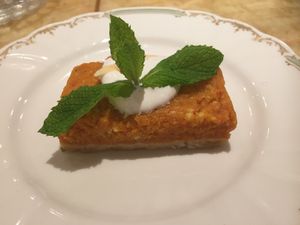 Halwa carrot cake. YES at Milan Nataraj in Tokyo