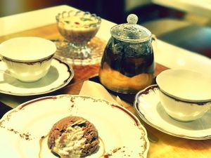 Coconut chai ice cream & coconut tapioca!  at Milan Nataraj in Tokyo