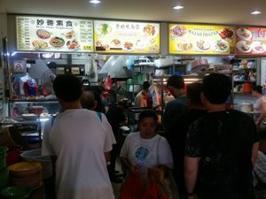 stall front at Miao Shan 妙善素食 in Northeast Singapore