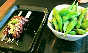 Saitan Saté and Edamame at MakiMaki Sushi Green in Osnabruck