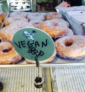 raised sugar donuts at Stan's Donuts and Coffee in Chicago