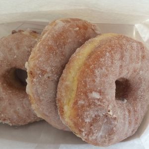 raised sugar donuts at Stan's Donuts and Coffee in Chicago