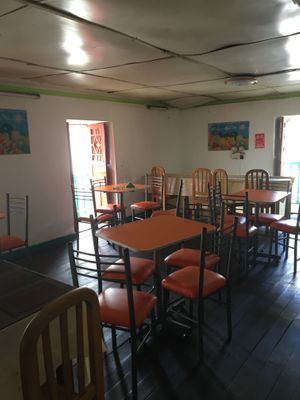 upstairs at Nature's Center Vegetarian Restaurant in Cajamarca