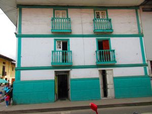 Outside at Nature's Center Vegetarian Restaurant in Cajamarca